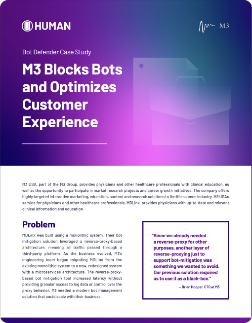 HUMAN-Case Study-M3 Blocks Bots and Optimizes Customer Experience