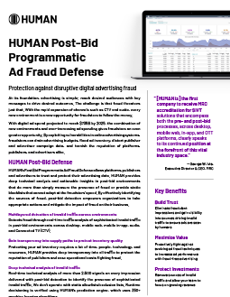 HUMAN Post-Bid Ad Fraud Defense