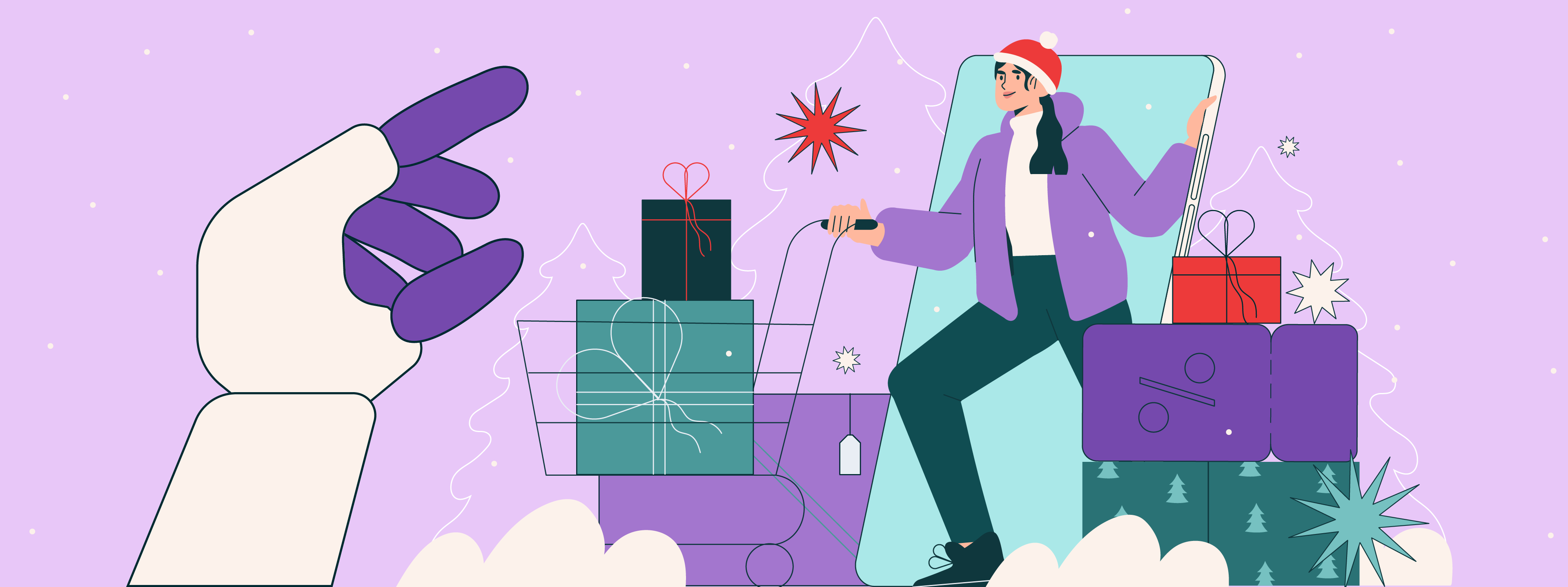 A header image for a blog about AI use during the holiday season